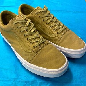Vans Old Skool Low Mens 9.5 Khaki Sneaker Shoe School